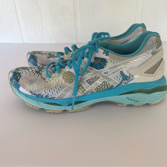 ASICS GEL KAYANO 23 WHITE FLORAL SNEAKERS SIZE 8.5 - Picture 5 of 15